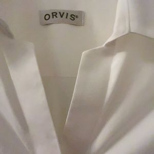 ORVIS Wrinkle Free WHITE TUNIC BLOUSE SIZE 6